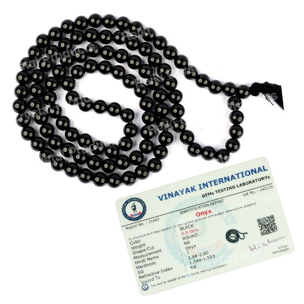 Certified AAA Natural 6 mm 108 Round Beads Jaap Mala - Necklace