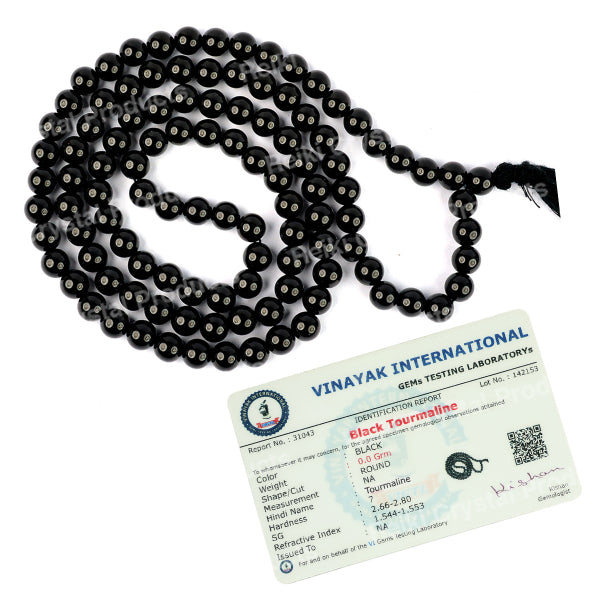 Certified AAA Natural 6 mm 108 Round Beads Jaap Mala - Necklace
