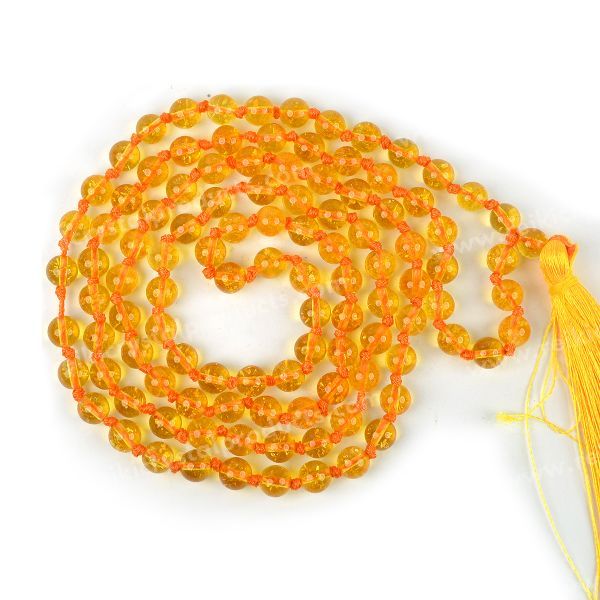Natural Crystal Stone 6 mm 108 Round Beads Jaap Mala for Unisex