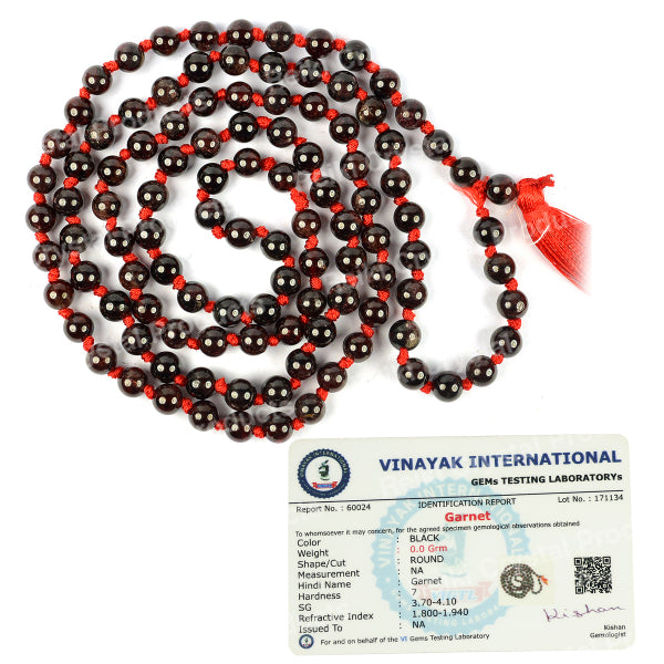 Certified AAA Natural 6 mm 108 Round Beads Jaap Mala - Necklace