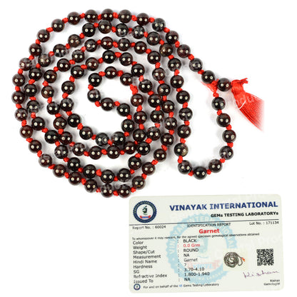 Certified AAA Natural 6 mm 108 Round Beads Jaap Mala - Necklace