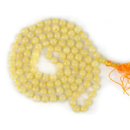 Natural Crystal Stone 6 mm 108 Round Beads Jaap Mala for Unisex