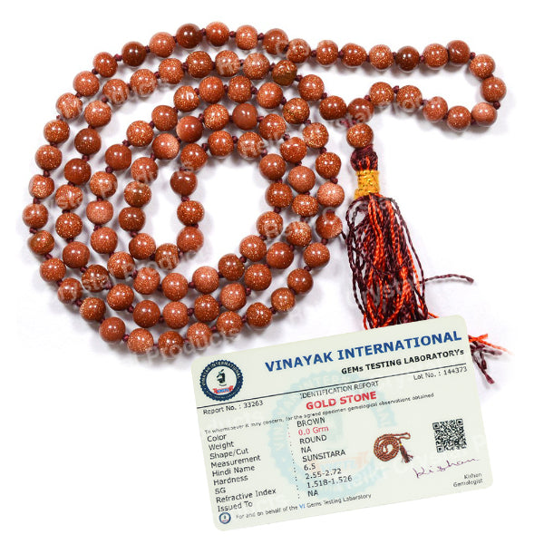 Certified AAA Natural 6 mm 108 Round Beads Jaap Mala - Necklace