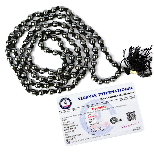 Certified AAA Natural 6 mm 108 Round Beads Jaap Mala - Necklace