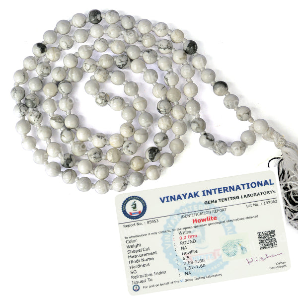 Certified AAA Natural 6 mm 108 Round Beads Jaap Mala - Necklace