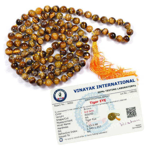 Certified AAA Natural 6 mm 108 Round Beads Jaap Mala - Necklace