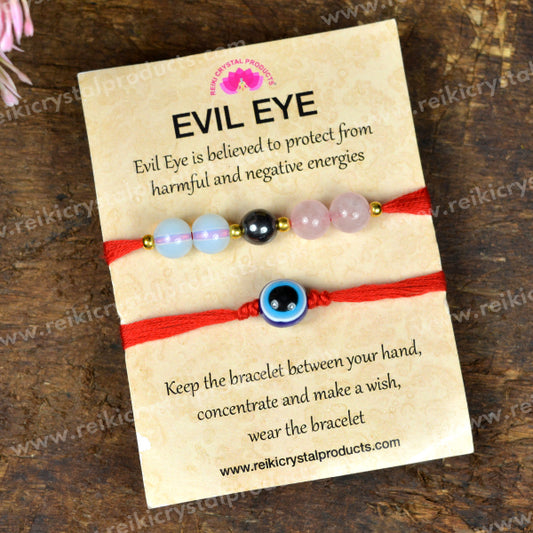 Natural Mix Semi Precious Crystal Stone Band for Brothers
