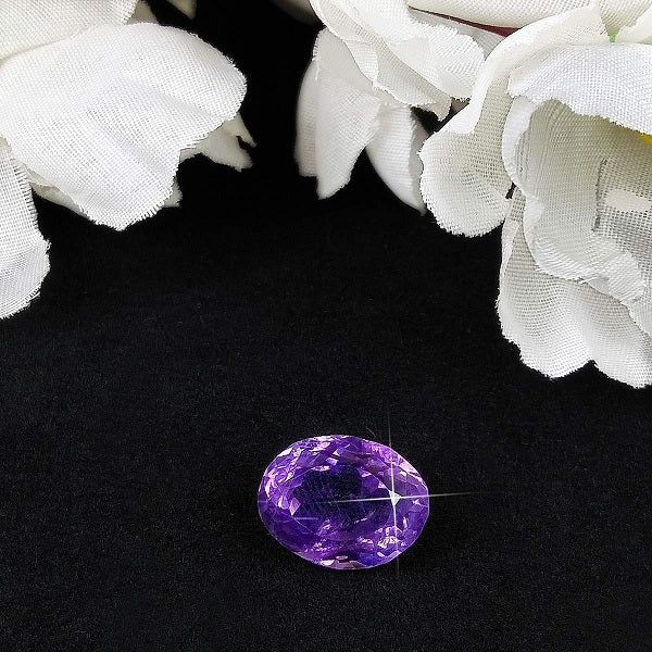 Certified Natural Purple Amethyst Faceted Loose Gemstone