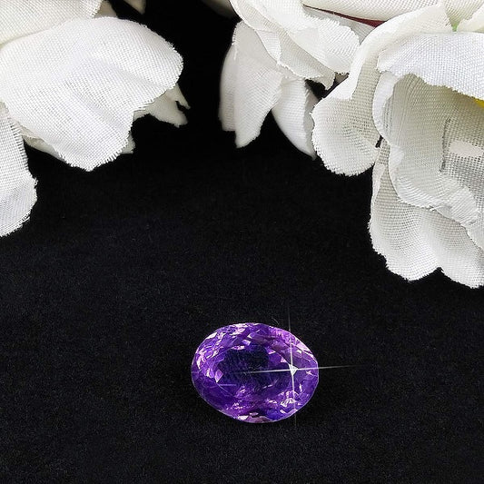Certified Natural Purple Amethyst Faceted Loose Gemstone
