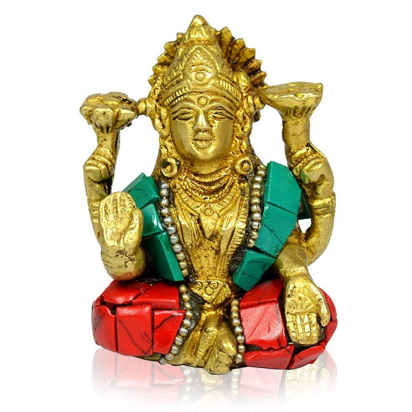 Brass Goddess Maa Laxmi idol Murti Statue size 5 cm
