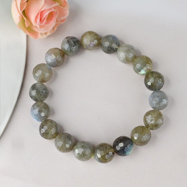 AAA Labradorite 10 mm Faceted Bracelet