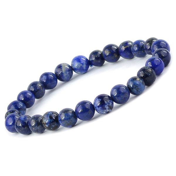 Natural Crystal Stones 8 mm Round Beads Bracelet
