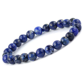 Natural Lapis Lazuli 8mm bead bracelet Reiki charged for wisdom and communication