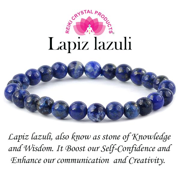 Lapis Lazuli 8 mm Round Bead Bracelet