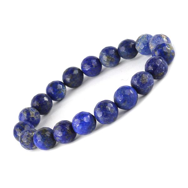 Natural Crystal Stone 10 mm Faceted Bead Bracelet for Unisex