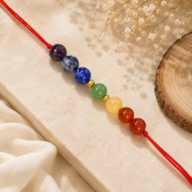 7 Chakra Crystal Band / Bracelet | Natural Seven Chakra Healing Crystal Stone Bracelet for Men & Women | Balance, Harmony, Positive Energy & Spiritual Well-Being