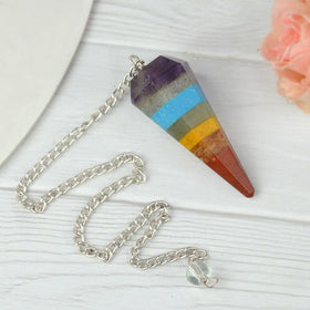 7 Chakra Crystal Dowser - Pendulum