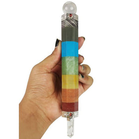 7 Chakra Healing Wand Crystal Energy Stick