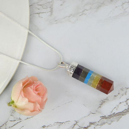 Natural AAA Pencil Shape Pendant - Locket With Metal Chain