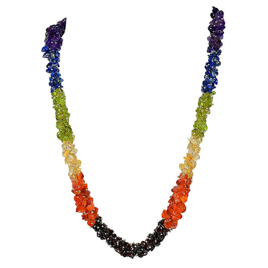 7 Chakra Gajra Chip Mala / Necklace