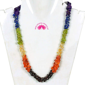 7 Chakra Gajra Chip Mala / Necklace