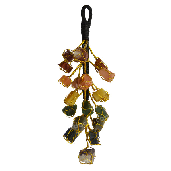 7 Chakra Tumble Stone Hanging for Car Hanging and Door Hanging