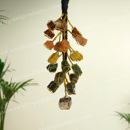 7 Chakra Tumble Stone Hanging for Car Hanging and Door Hanging