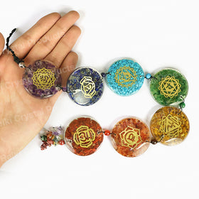Natural 7 Chakra Orgone Hanging for Home Decor Office or Car Reiki & Vastu Correction