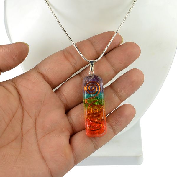 7 Chakra Orgone / Orgonite Pendant