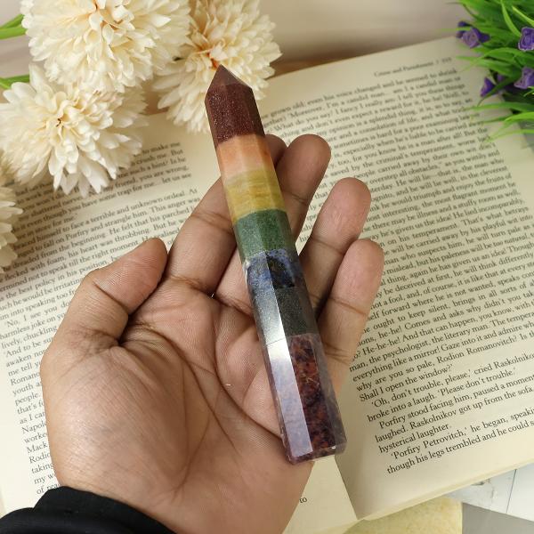 7 Chakra Bonded Towers / Pencil & Obelisks