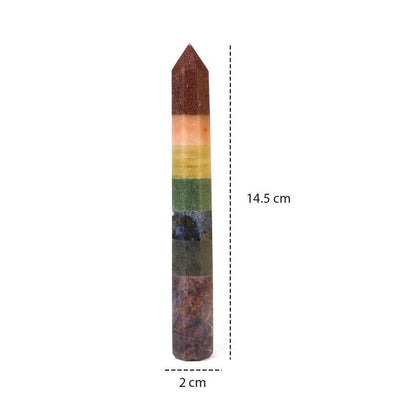 7 Chakra Bonded Towers / Pencil & Obelisks