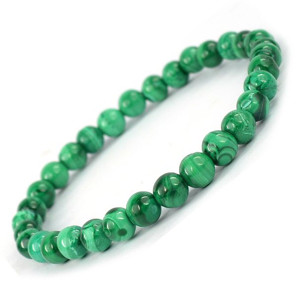 Natural Crystal Stones 6 mm Round Beads Bracelet