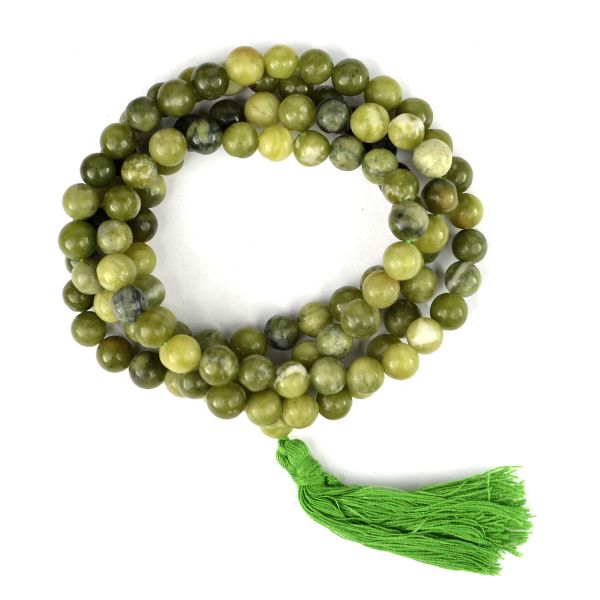 Natural Crystal Stone 8 mm 108 Round Beads Mala for Unisex