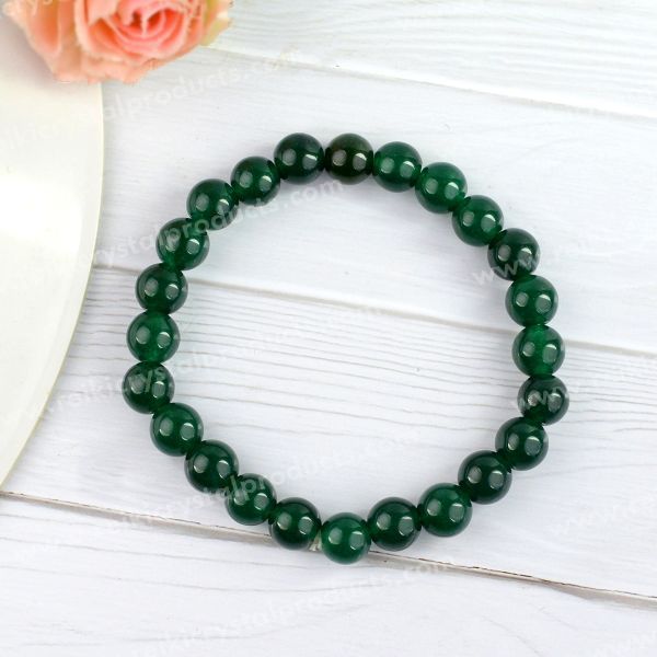 Certified Green Aventurine 8 mm Round Bead Bracelet