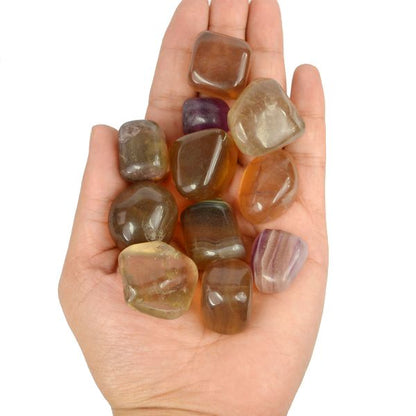 Multi Fluorite Tumble Stone