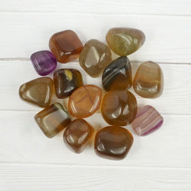 Multi Fluorite Tumble Stone