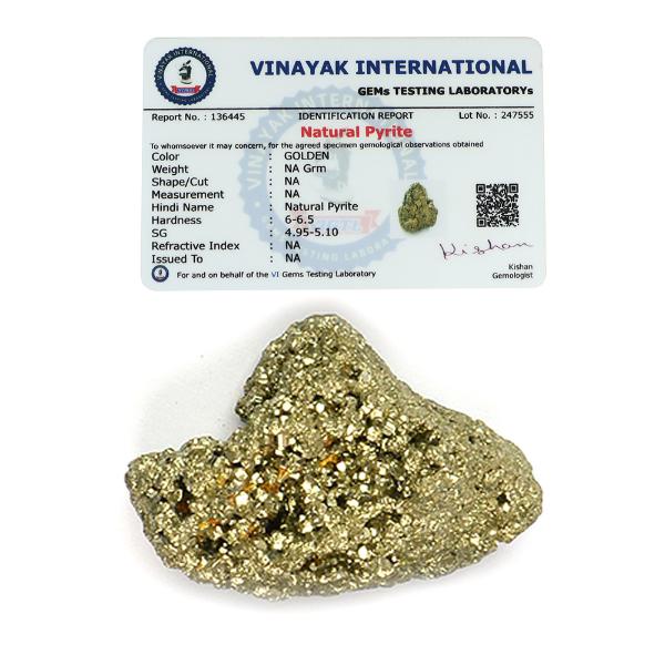 Certified Natural Pyrite Peru Raw Rough for Wealth, Attracts Business Luck