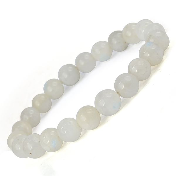 Rainbow Moonstone 8 mm Round Bead Bracelet