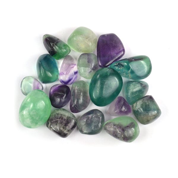 Multi Fluorite Superior Tumble Stone