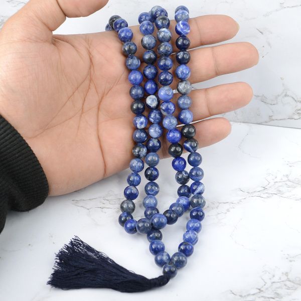 AAA Sodalite 8 mm 108 Round Bead Mala
