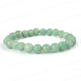 AAA Amazonite 8 mm Round Bead Bracelet