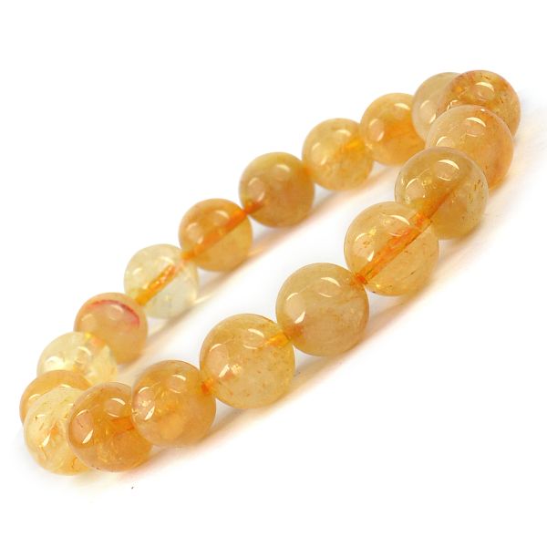 AAA Citrine 10 mm Round Bracelet