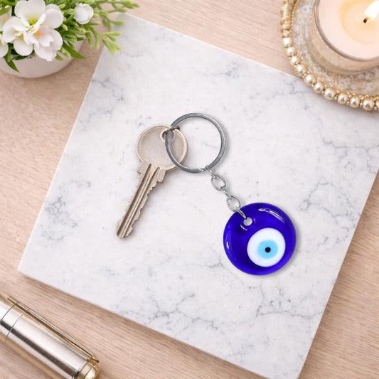 Evil Eye Protection Keychain & Good Luck | Nazar Battu Charm for Keys Bag & Car