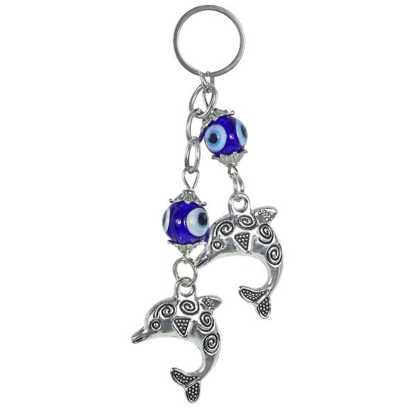 Dolphin-Evil Eye-Keychain