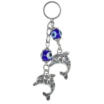 Dolphin-Evil Eye-Keychain