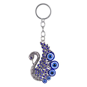 Peacock-Evil Eye-Keychai