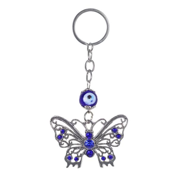 Butterfly-Evil Eye-Keychain