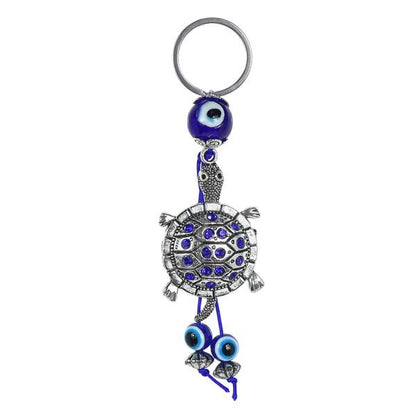 Tortoise Evil Eye Keychain