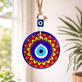 Evil Eye Nazar Wall Hanging – Lucky Protection Charm for Home Decor
