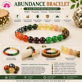 Energized AAA Natural Stone Bracelet 8mm – Custom Purpose Crystal Beads Bracelet for Wealth, Education, Confidence, Relationship, Will Power, Protection & Abundance Energy